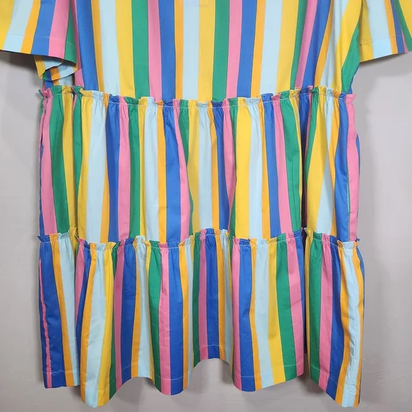 NWT Sugarlips Multicolor Striped Midi Dress Resort 2X - Picture 5 of 13
